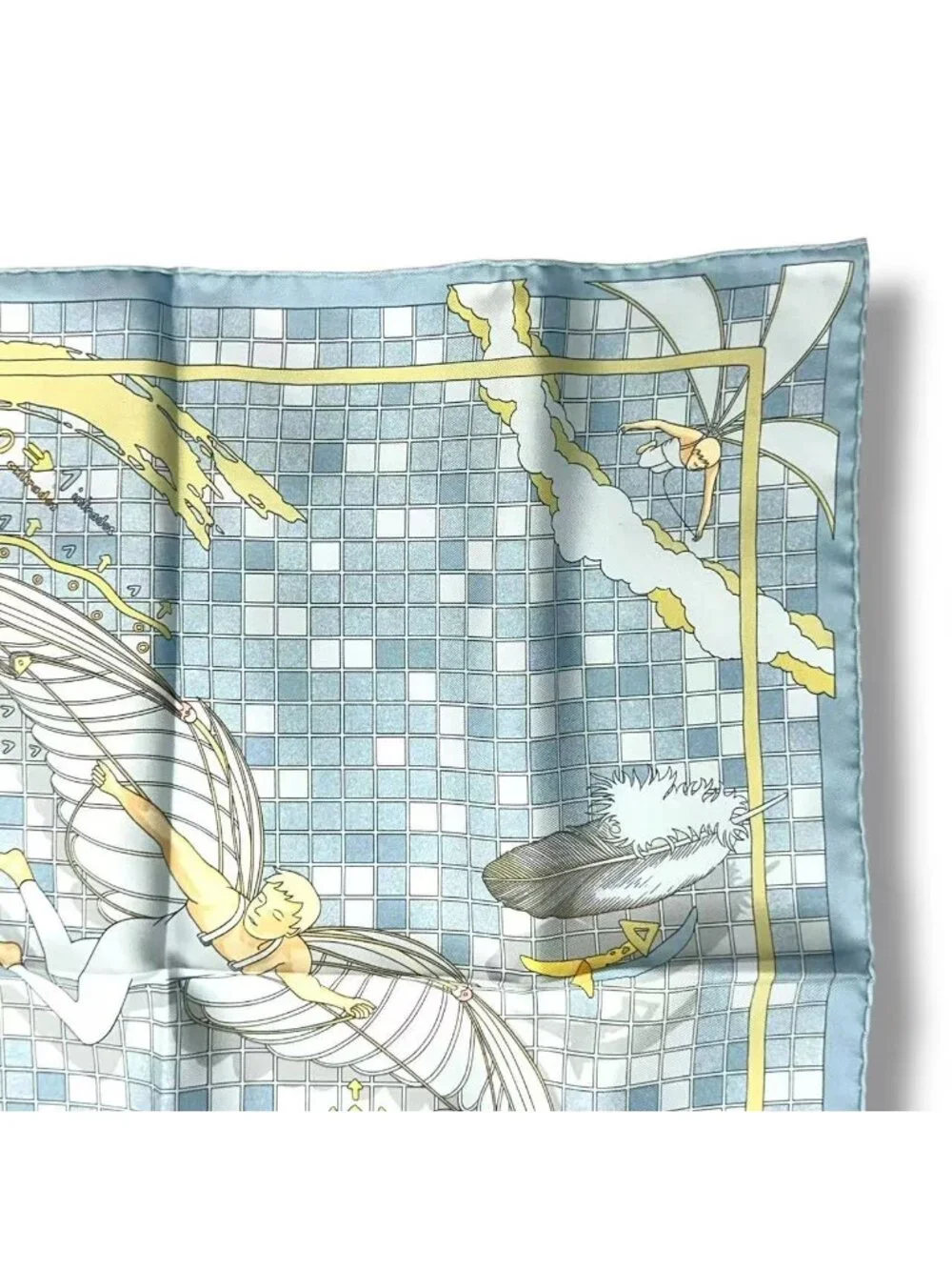 Hermes Scarf Silk Remiges de Fuite Flying Blue - Picture 6 of 9